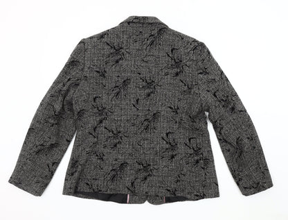 Klass Collection Women's Grey Black Tweed Suit Jacket