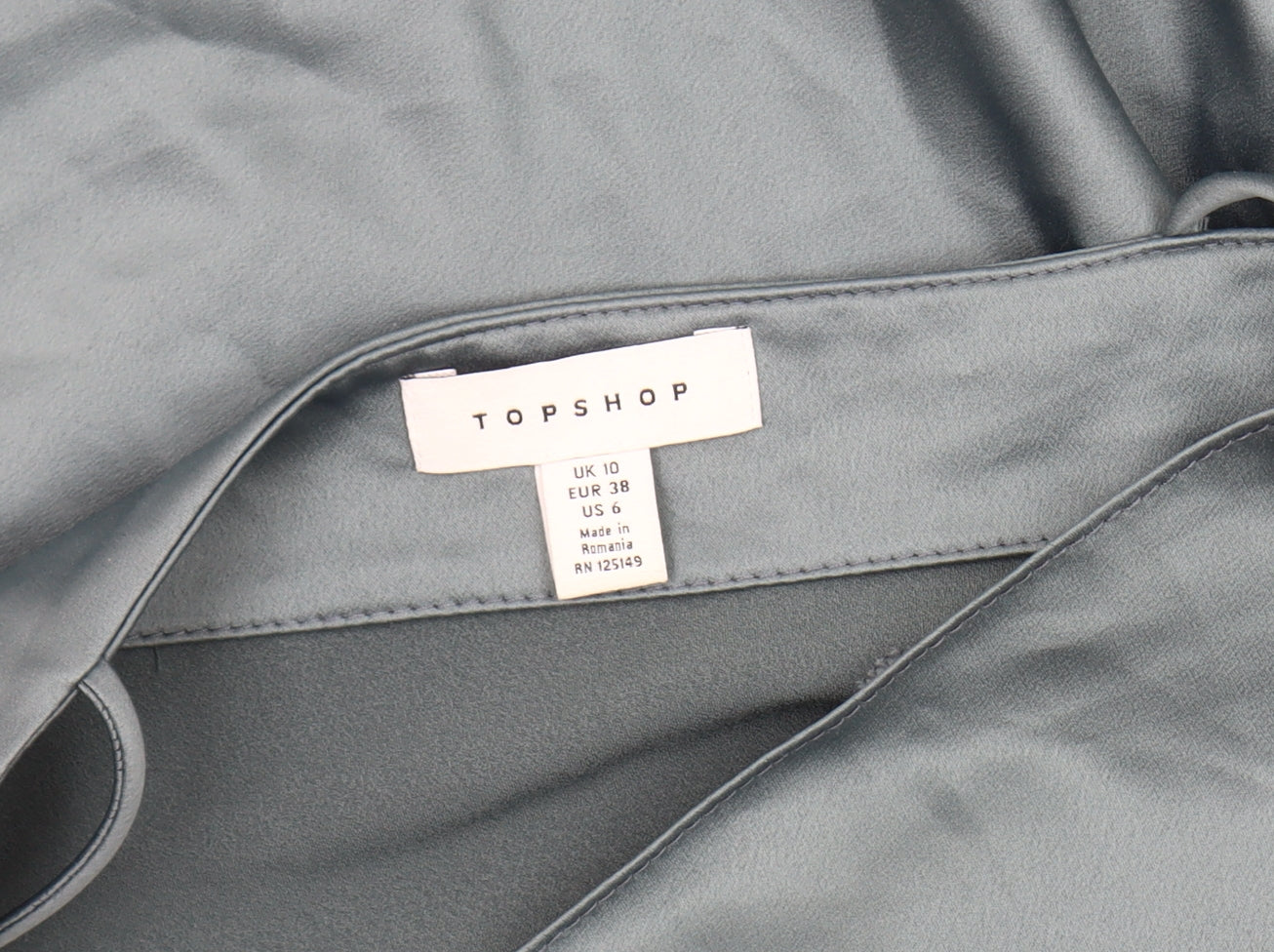 Topshop Women's Blue Slip Dress 10