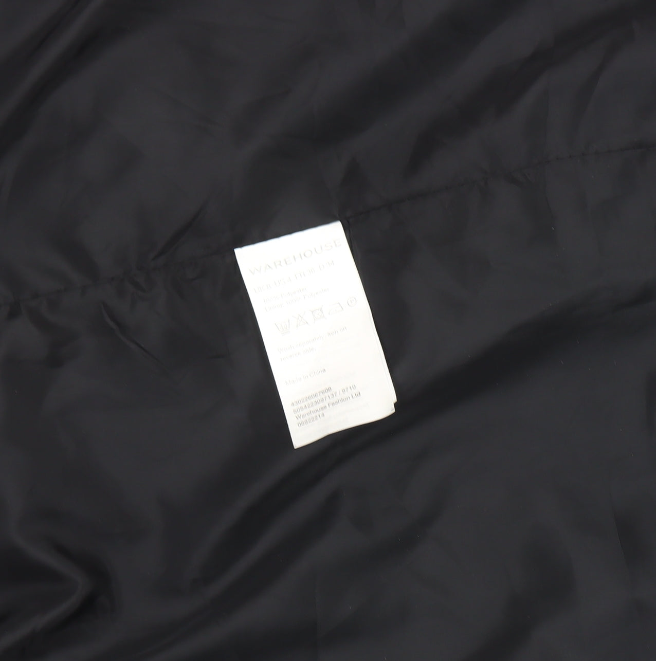 Warehouse Women’s Black Suit Jacket, Size S, Abstract Pattern