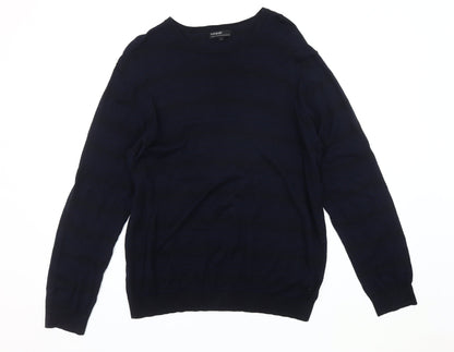 Autograph Men's Blue Silk Cotton Pullover L