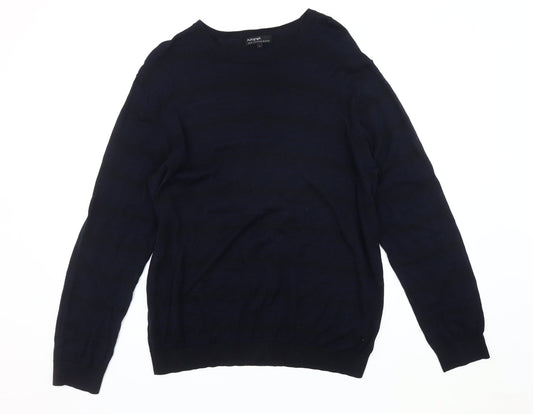 Autograph Men's Blue Silk Cotton Pullover L