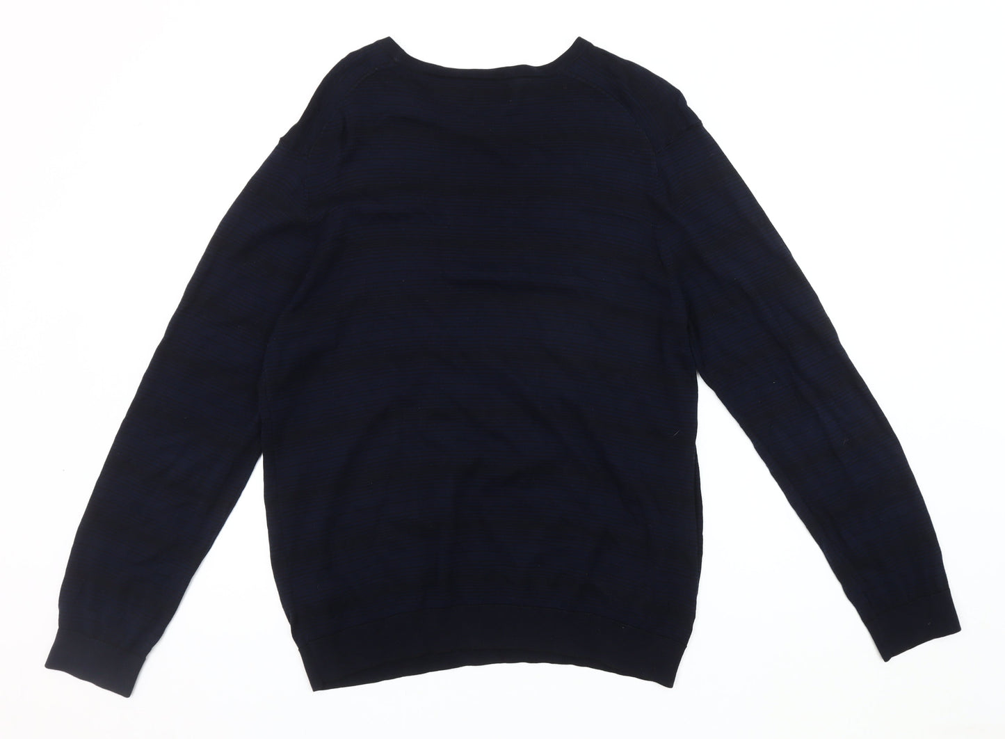 Autograph Men's Blue Silk Cotton Pullover L
