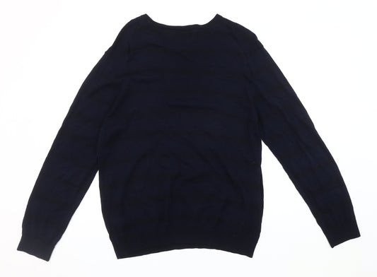 Autograph Men's Blue Silk Cotton Pullover L