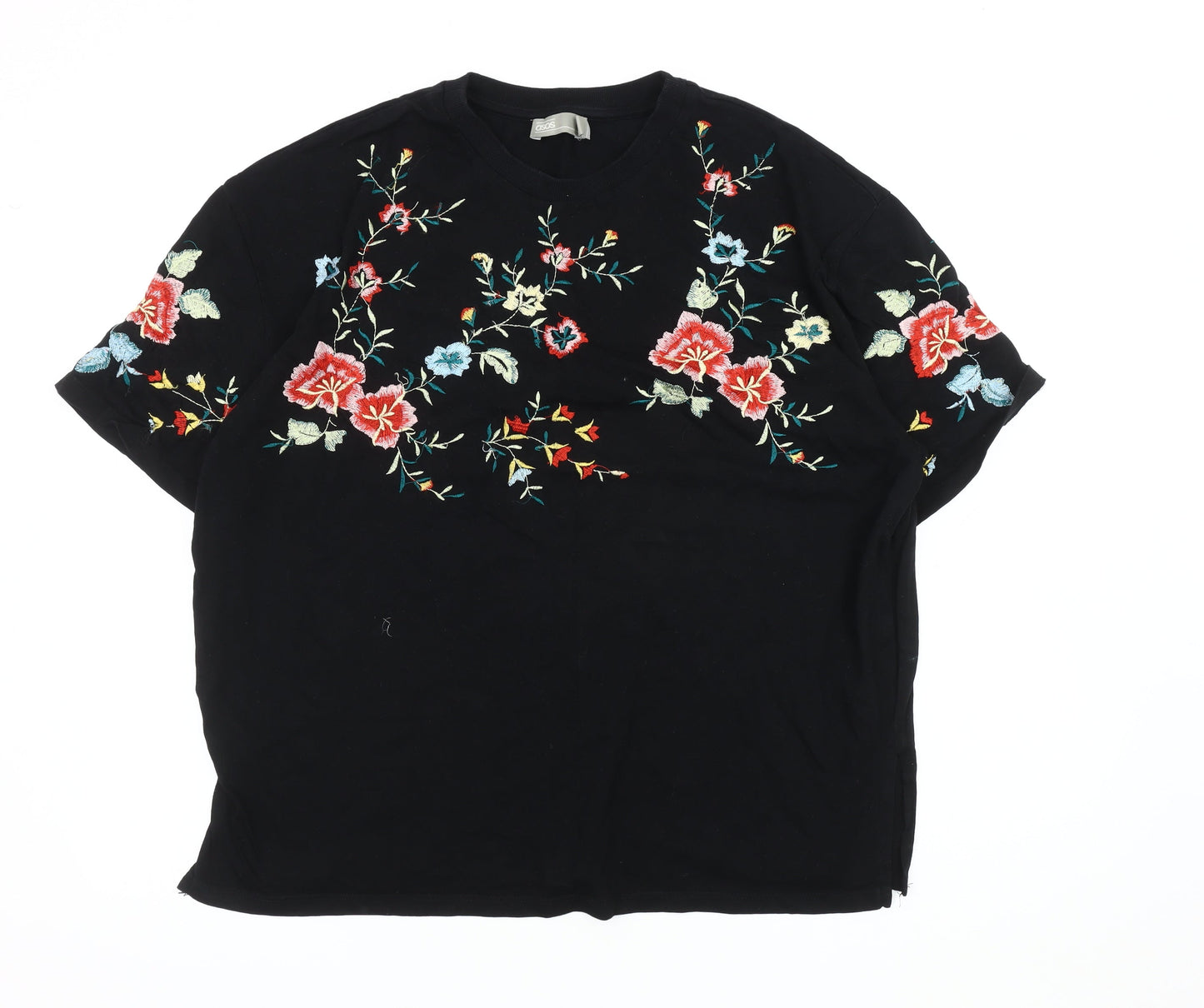Womens UK Size 14 ASOS Black Basic T-Shirt
