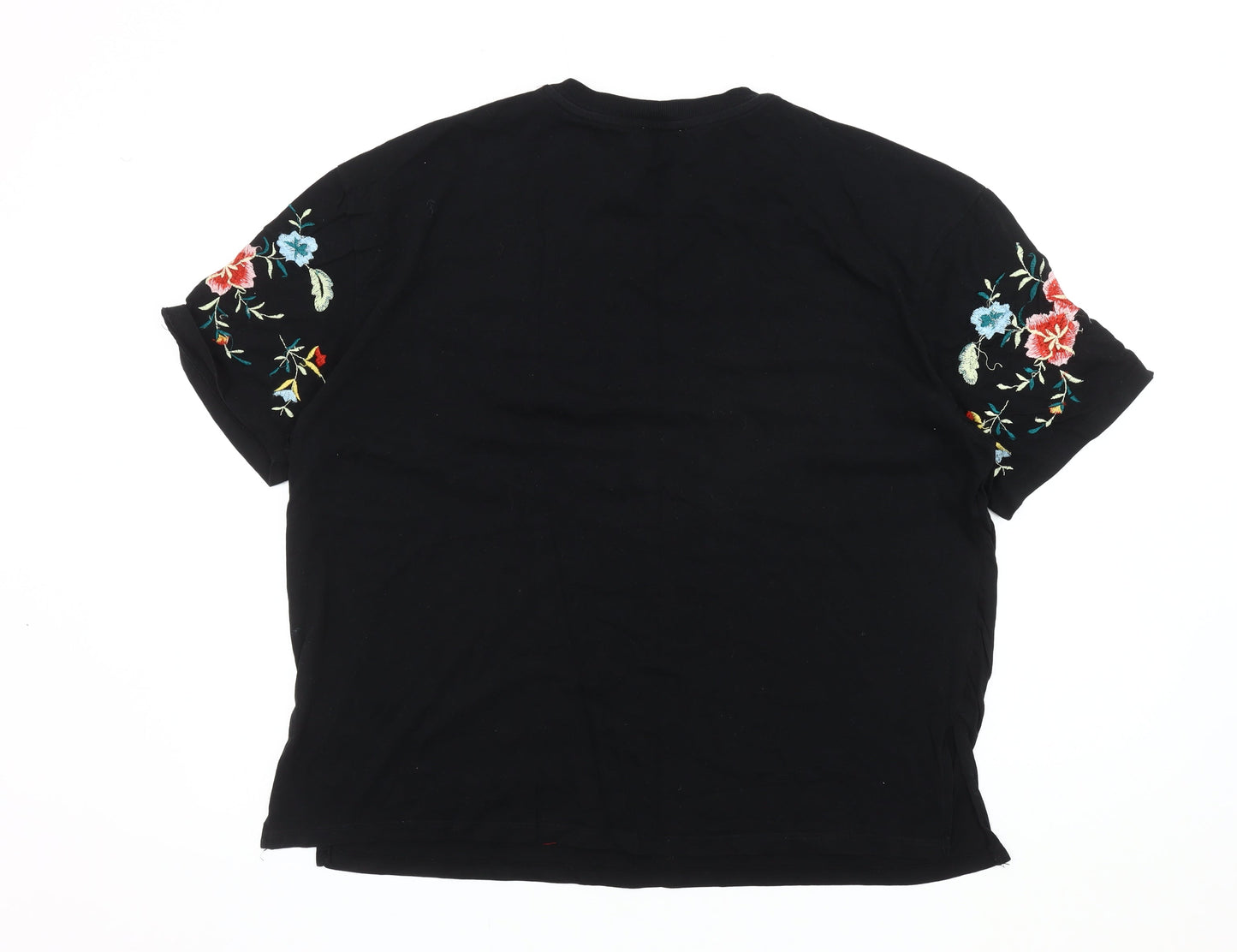 Womens UK Size 14 ASOS Black Basic T-Shirt