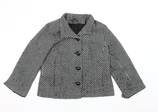 Joanna Hope Women’s Black Geometric Jacket Size 14