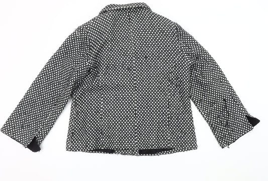 Joanna Hope Women’s Black Geometric Jacket Size 14