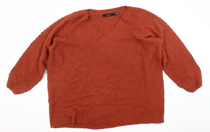 Womens UK Size 26-28 VERO MODA Brown Pullover Jumper