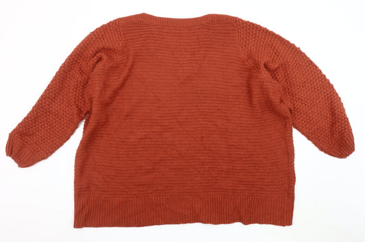 Womens UK Size 26-28 VERO MODA Brown Pullover Jumper