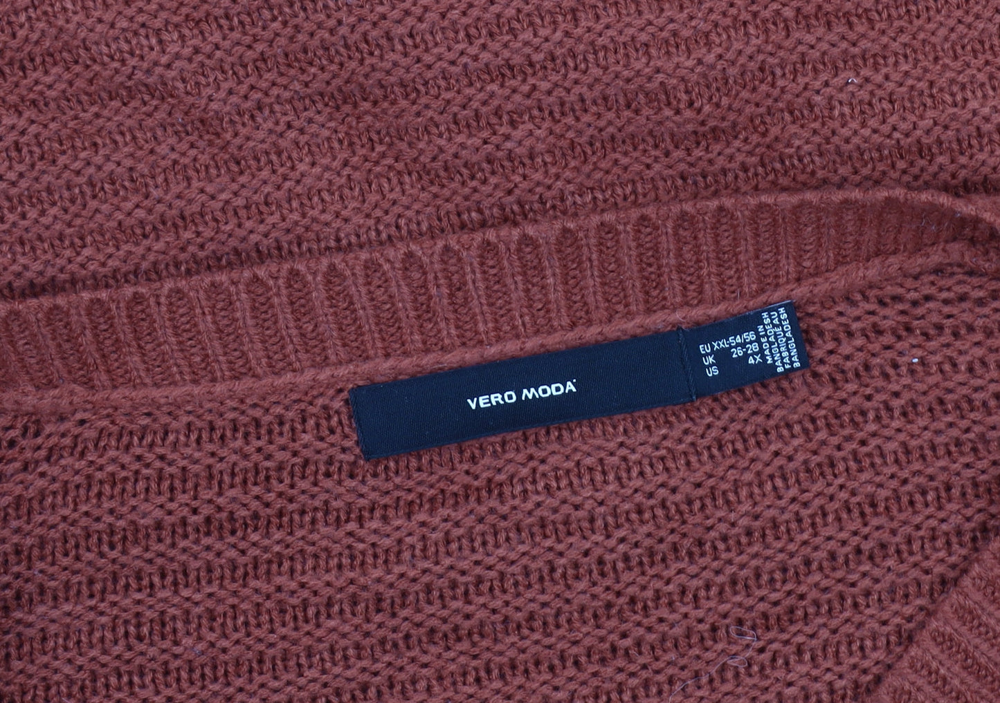 Womens UK Size 26-28 VERO MODA Brown Pullover Jumper