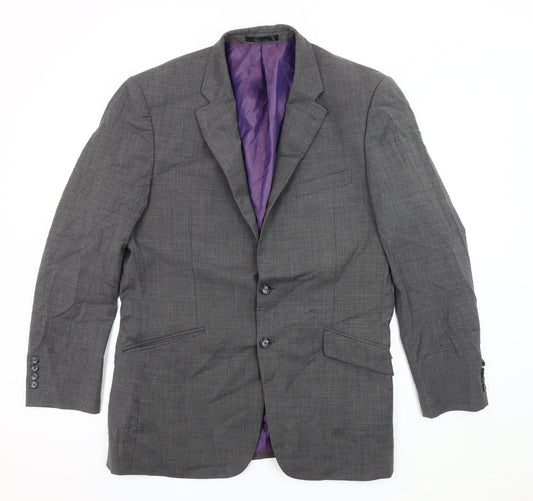 Mens UK Size 40 Brook Taverner Regular Grey Suit Jacket