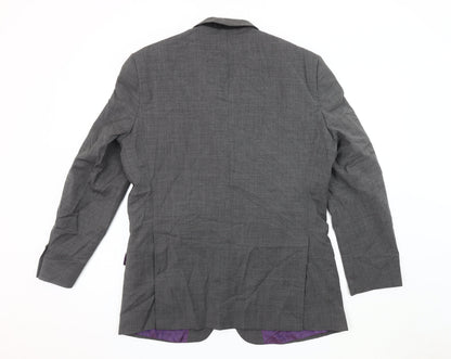 Mens UK Size 40 Brook Taverner Regular Grey Suit Jacket