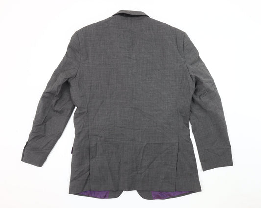 Mens UK Size 40 Brook Taverner Regular Grey Suit Jacket