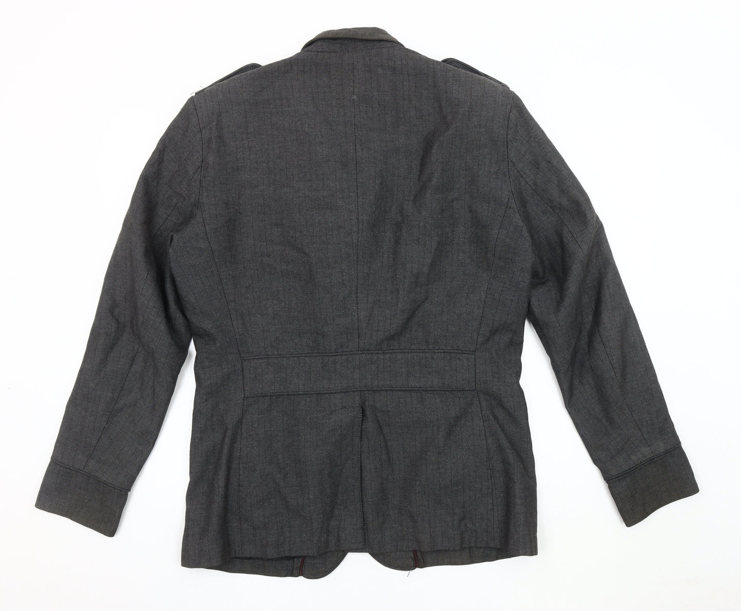 Mens UK Size 42 H&M Grey Military Jacket