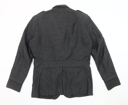 Mens UK Size 42 H&M Grey Military Jacket