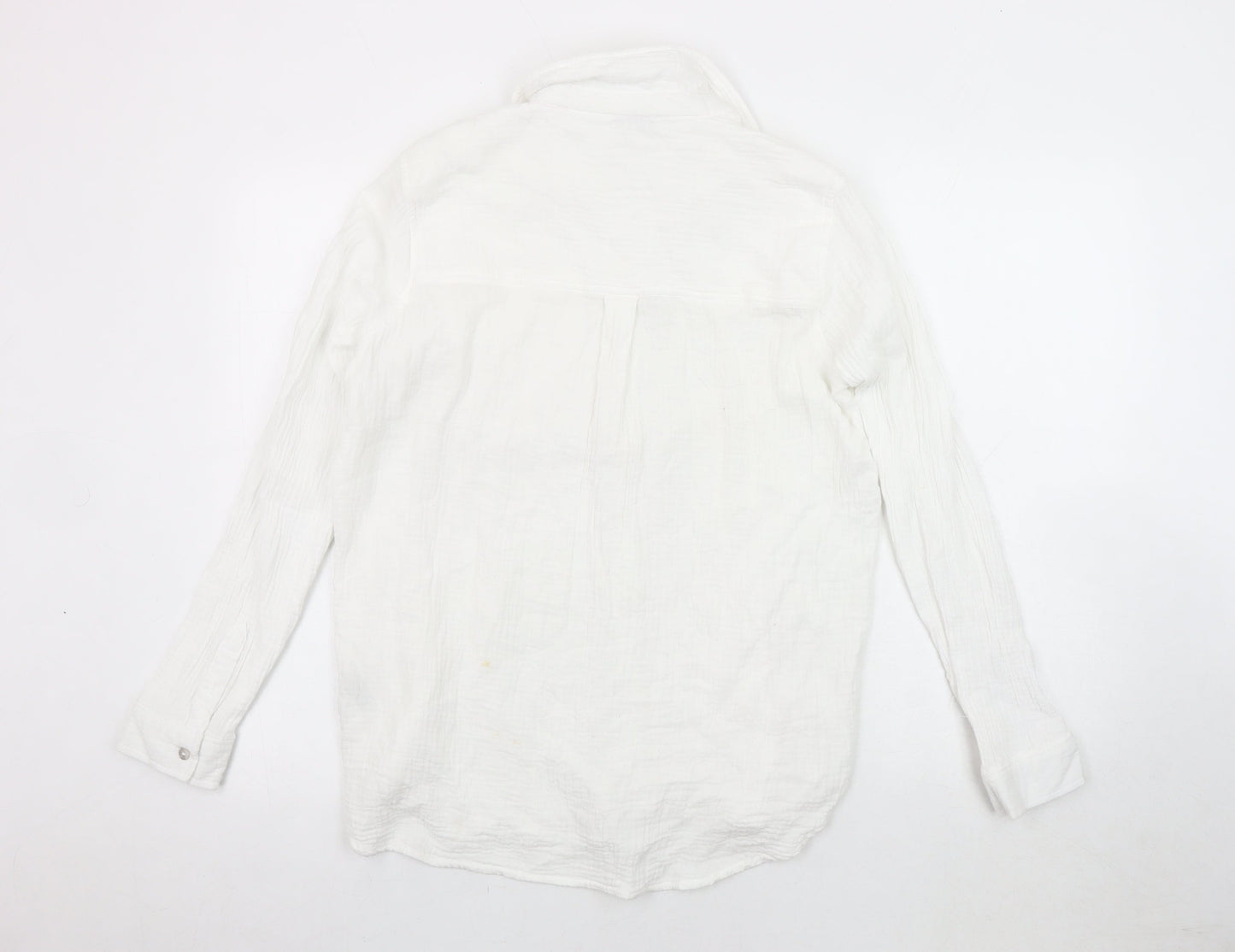 Jessica Simpson Unisex White Cotton Button-Up Shirt S