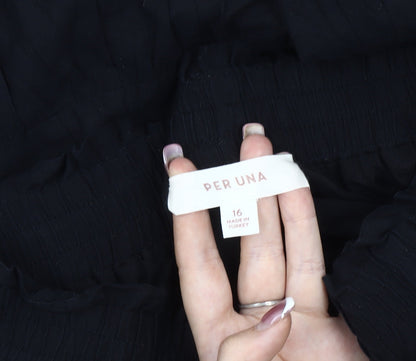 Marks and Spencer Women’s Black Long Peasant Skirt