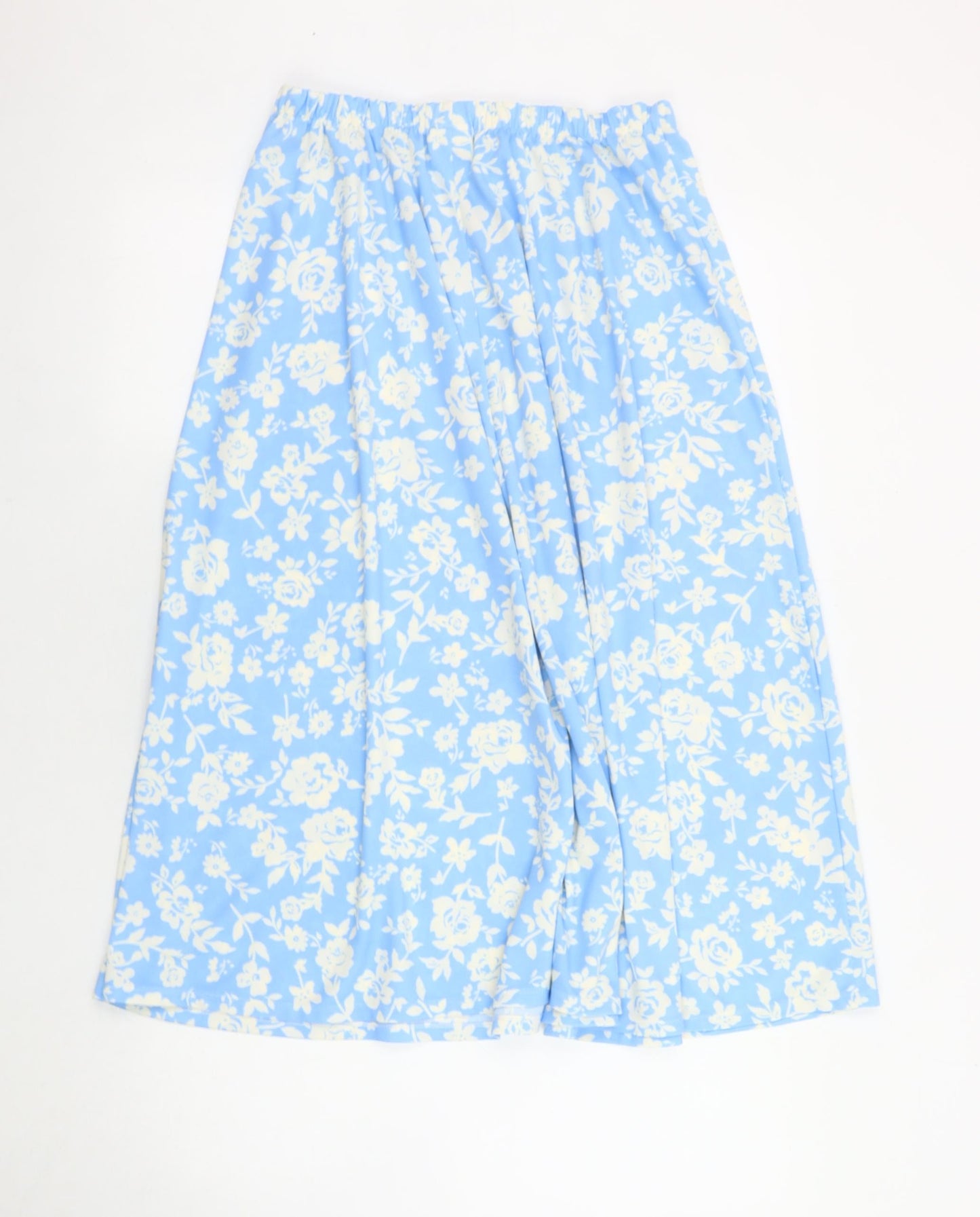 Damart Women's Blue Floral Midi Skirt Size 12