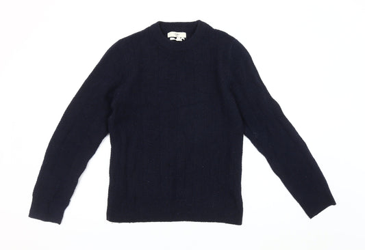 River Island Men's Blue XS Cable-Knit Pullover Jumper