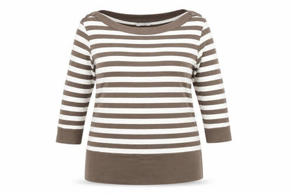 Womens UK Size 18 Marks and Spencer Brown Jersey Blouse