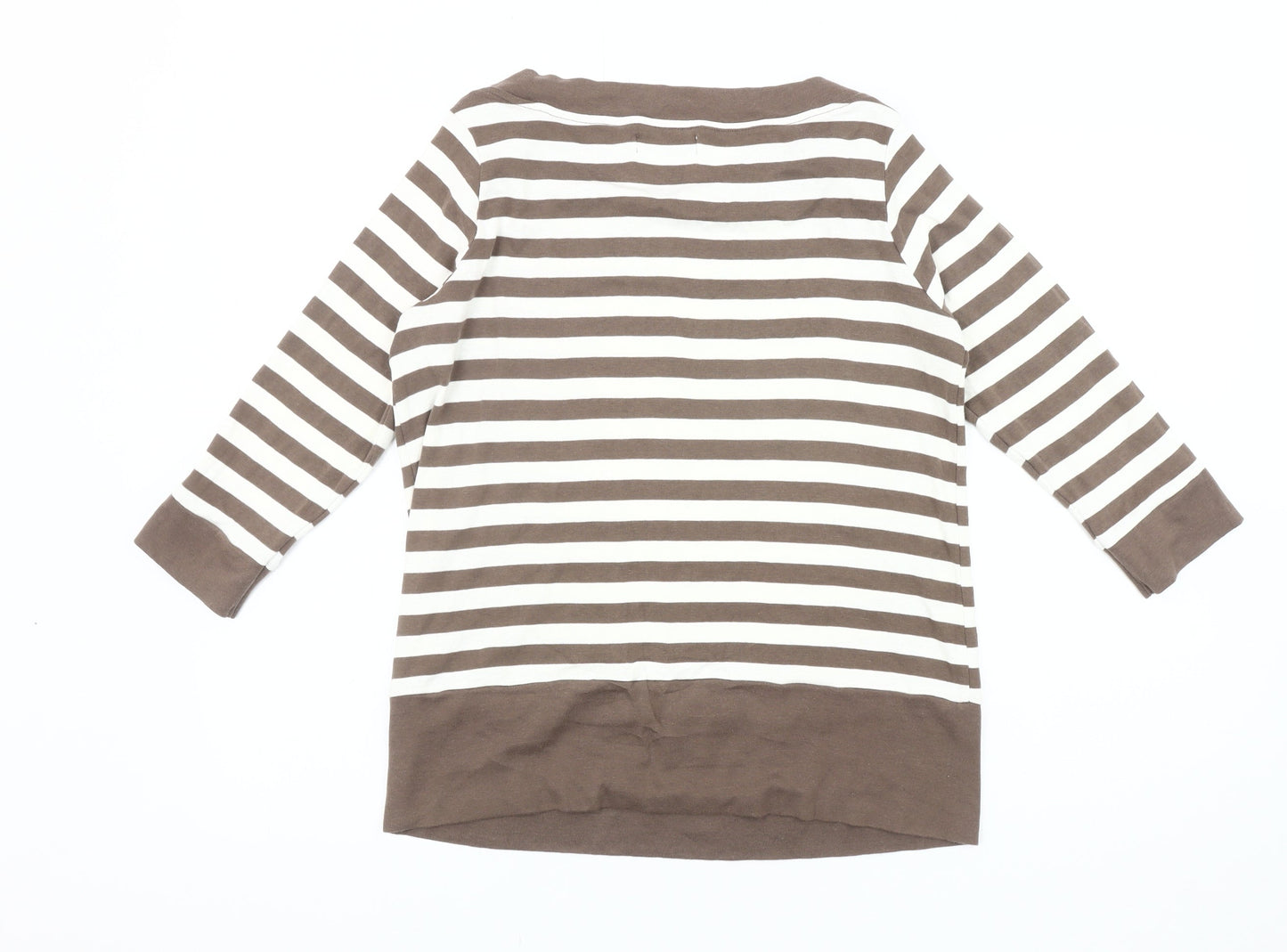 Womens UK Size 18 Marks and Spencer Brown Jersey Blouse