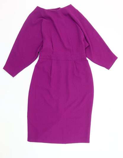 ASOS Women’s Purple Sheath Dress, Size 8, Belted, Classic Style