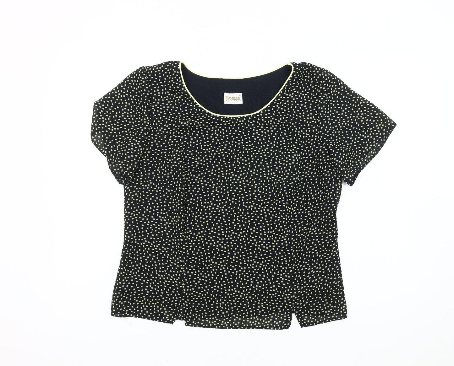 Womens UK Size 12 Roman Originals Black Basic Blouse