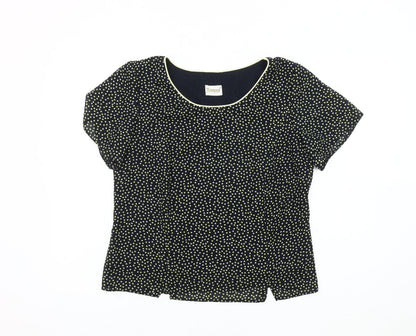Womens UK Size 12 Roman Originals Black Basic Blouse