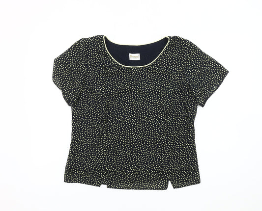 Womens UK Size 12 Roman Originals Black Basic Blouse