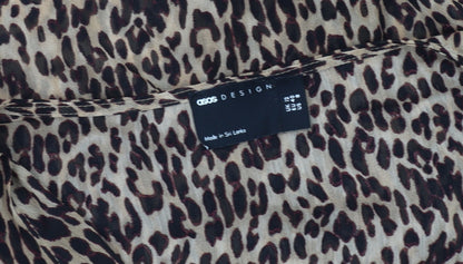 Womens UK Size 12 ASOS DESIGN Brown Wrap Blouse