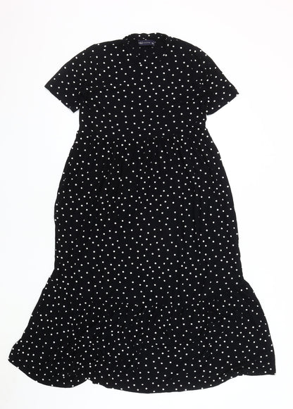 Marks and Spencer Women's Black Midi A-Line Dress