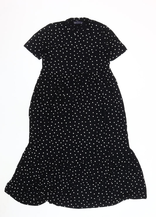 Marks and Spencer Women's Black Midi A-Line Dress