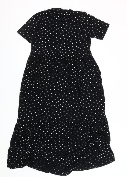 Marks and Spencer Women's Black Midi A-Line Dress
