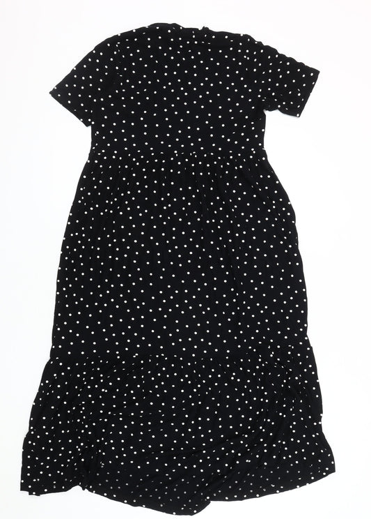 Marks and Spencer Women's Black Midi A-Line Dress