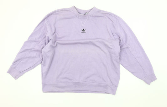 Adidas Women’s Purple Sweatshirt, Size 8, Pullover Style