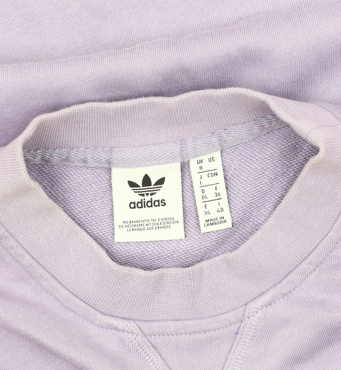 Adidas Women’s Purple Sweatshirt, Size 8, Pullover Style