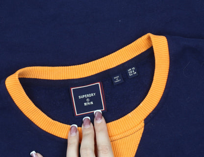 Superdry Women's Blue Sweatshirt, Size 6, Casual Autumn Wear