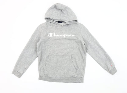 Champion Boys Grey Pullover Hoodie, Age 14, Cotton Blend