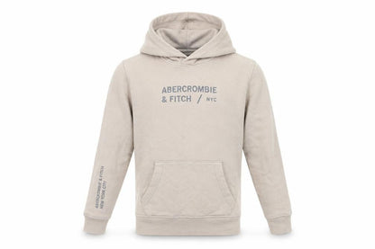 Front view of Abercrombie & Fitch boys’ hoodie, size 10, - logo graphic pullover