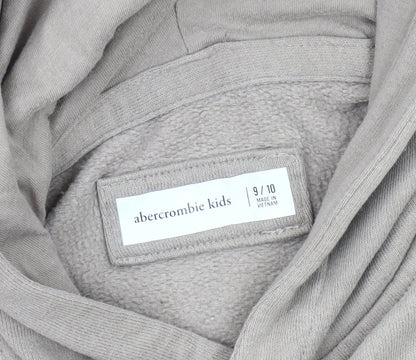 Abercrombie & Fitch Beige Boys Hoodie Size 10 - Logo Graphic Pullover