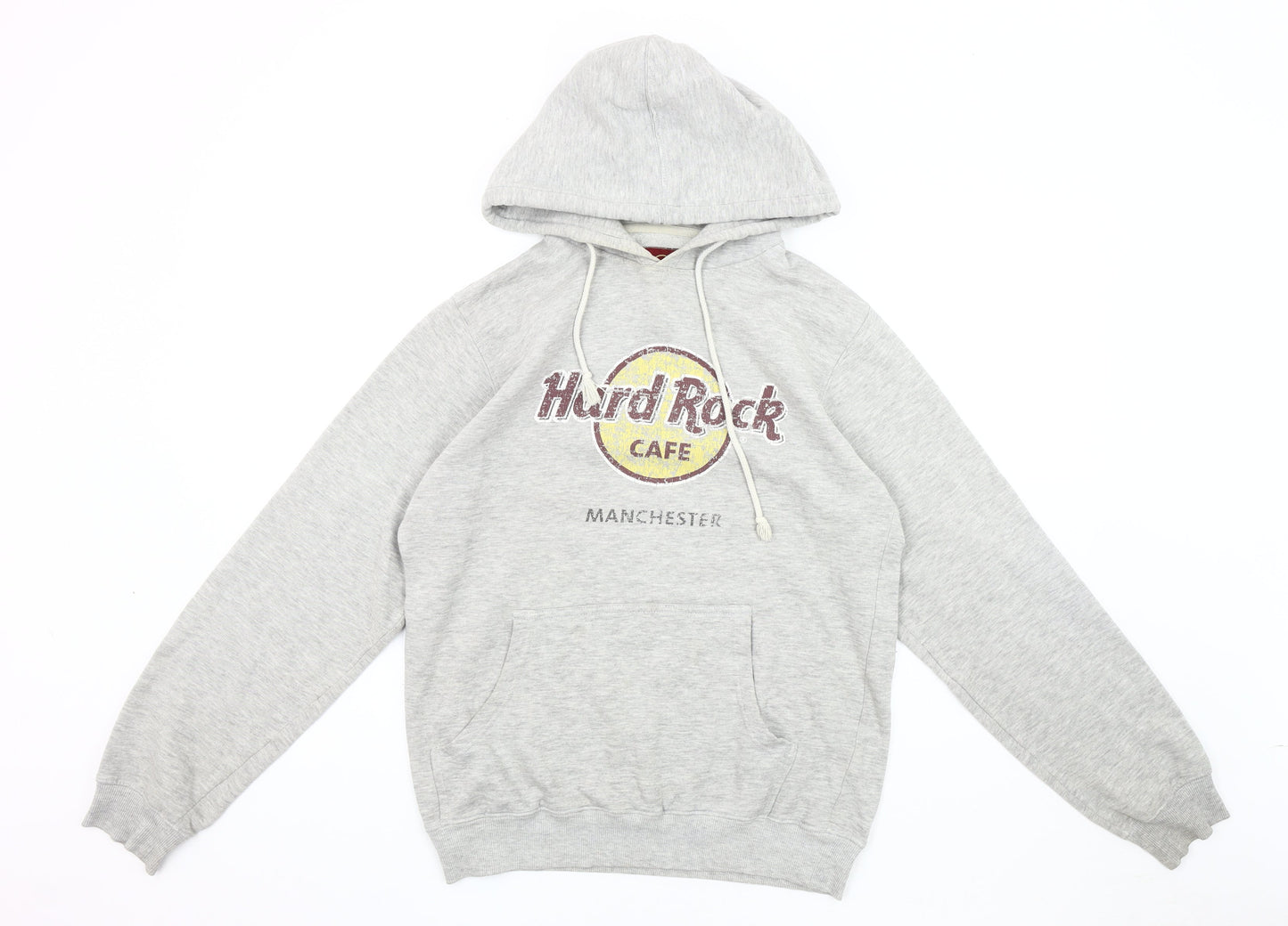 Unisex Adults UK Size M Hard Rock Cafe Grey Pullover Hoodie