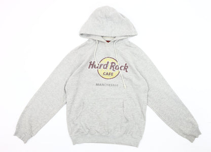Unisex Adults UK Size M Hard Rock Cafe Grey Pullover Hoodie