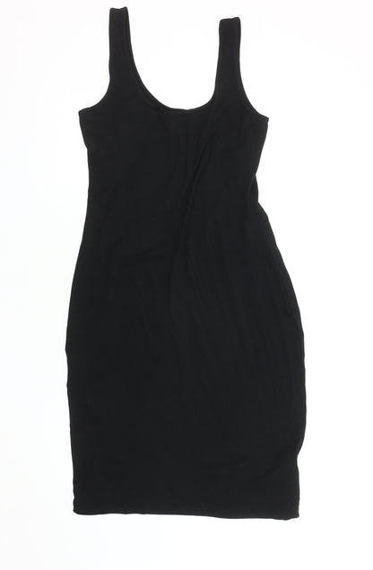Brave Soul Women's Black Bodycon Midi Dress Size 10