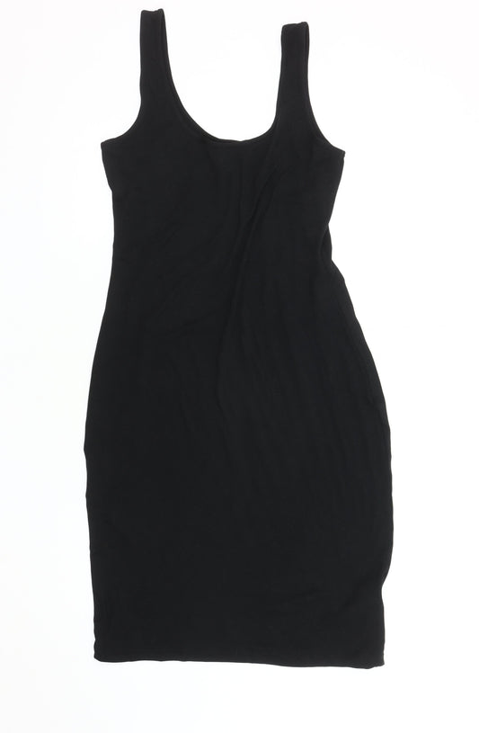 Brave Soul Women's Black Bodycon Midi Dress Size 10