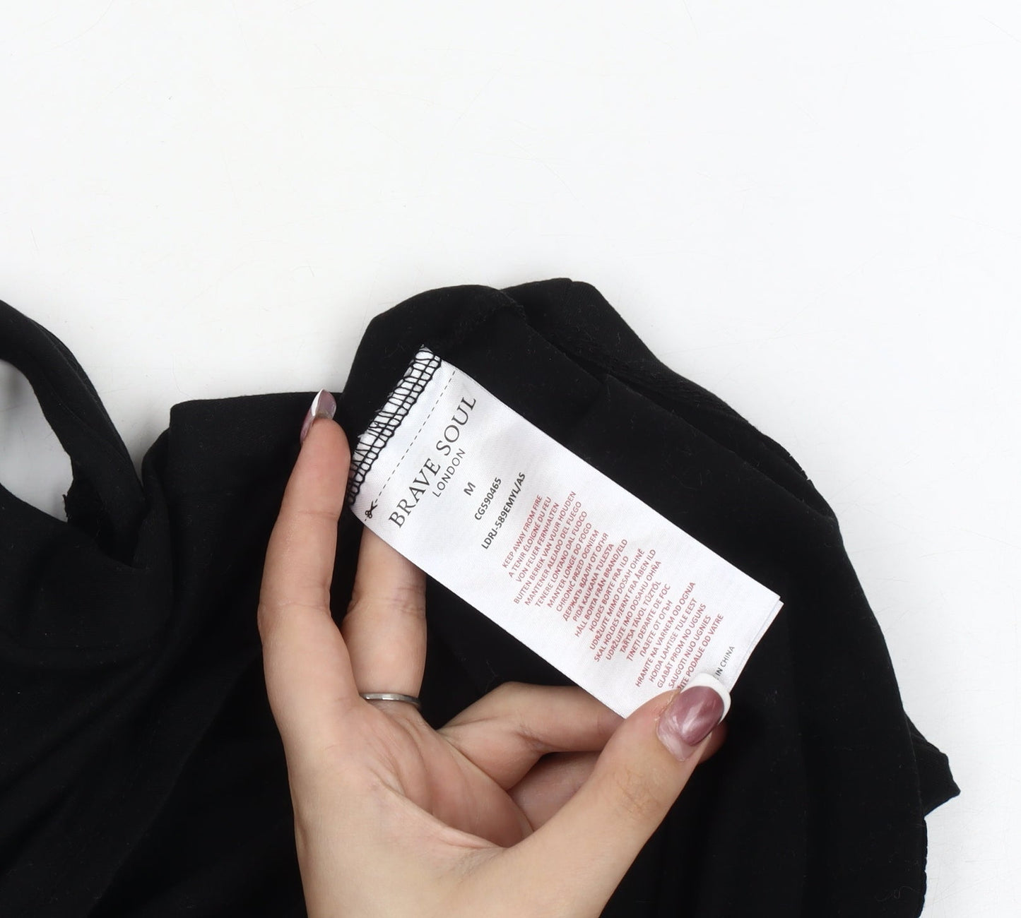 Brave Soul Women's Black Bodycon Midi Dress Size 10