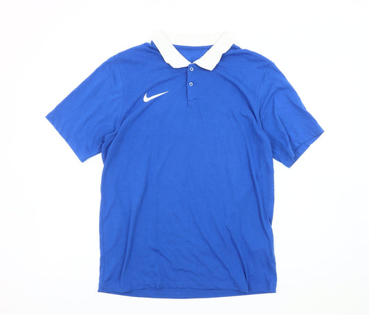 Nike Men's Blue Medium Dri-FIT Polo