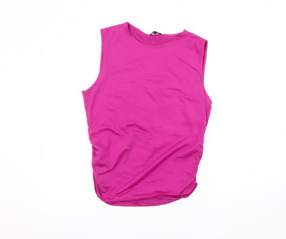 Womens UK Size L C&A Pink Basic Tank