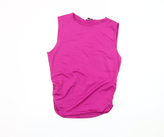 Womens UK Size L C&A Pink Basic Tank