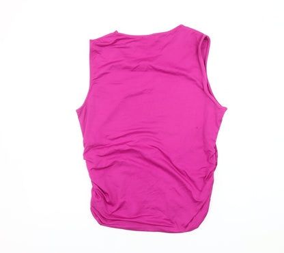 Womens UK Size L C&A Pink Basic Tank