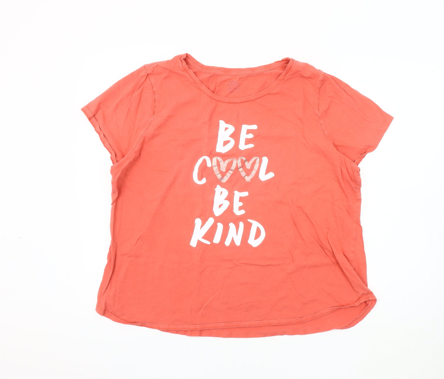 Womens UK Size 2XL Sfera Red Basic T-Shirt